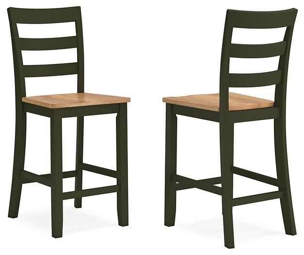 Gesthaven Counter Height Dining Table and 2 Barstools