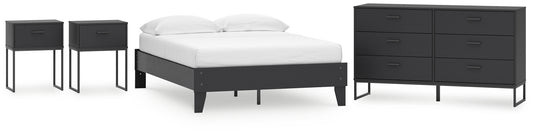 Socalle  Platform Bed With Dresser And 2 Nightstands