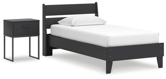 Socalle  Panel Platform Bed With Nightstand