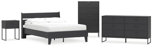 Socalle  Panel Platform Bed With Dresser, Chest And Nightstand
