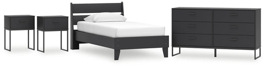 Socalle  Panel Platform Bed With Dresser And 2 Nightstands