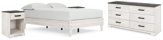 Shawburn  Platform Bed With Dresser And 2 Nightstands