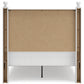 Mollviney  Panel Headboard With Mirrored Dresser, Chest And Nightstand