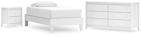 Hallityn  Platform Bed With Dresser And Nightstand