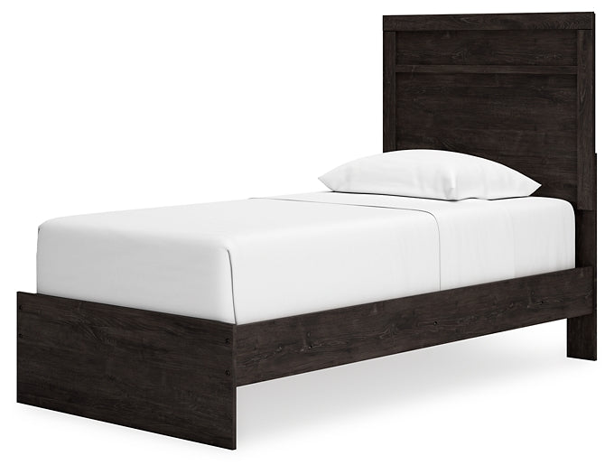 Belachime  Panel Bed With Nightstand