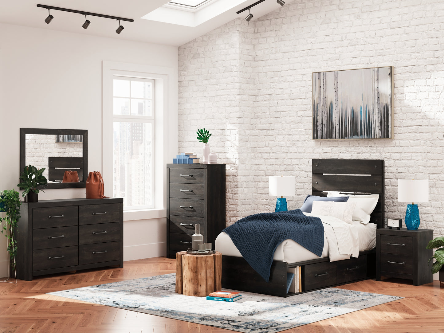 Hollivern  Panel Storage Bed