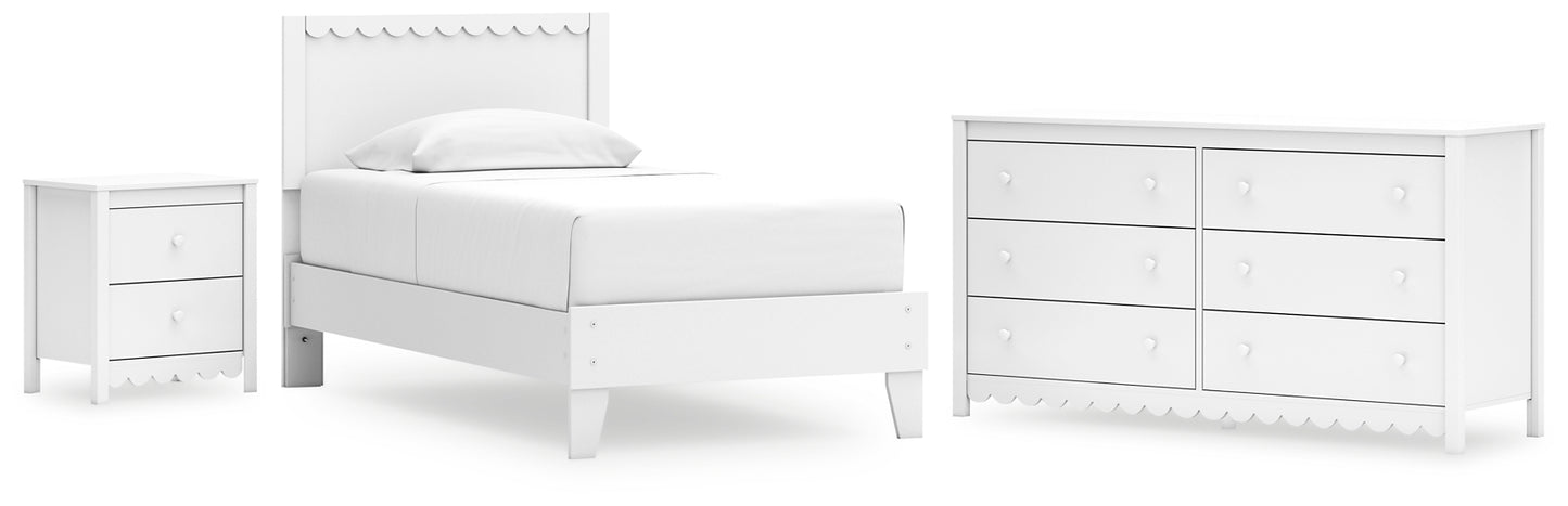 Hallityn  Panel Platform Bed With Dresser And Nightstand