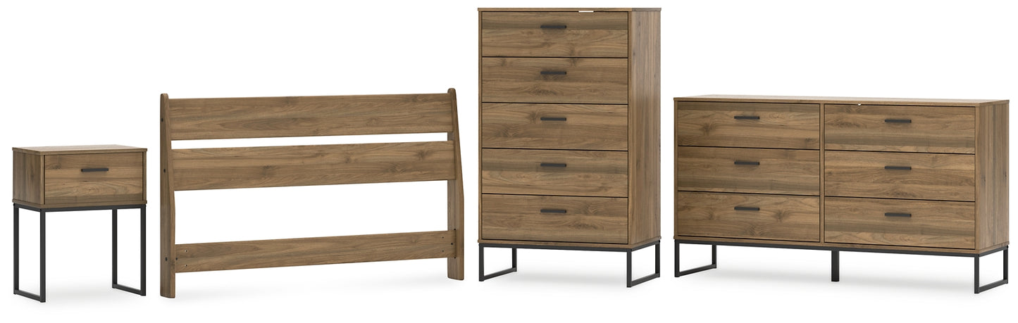 Deanlow  Panel Headboard With Dresser, Chest And Nightstand