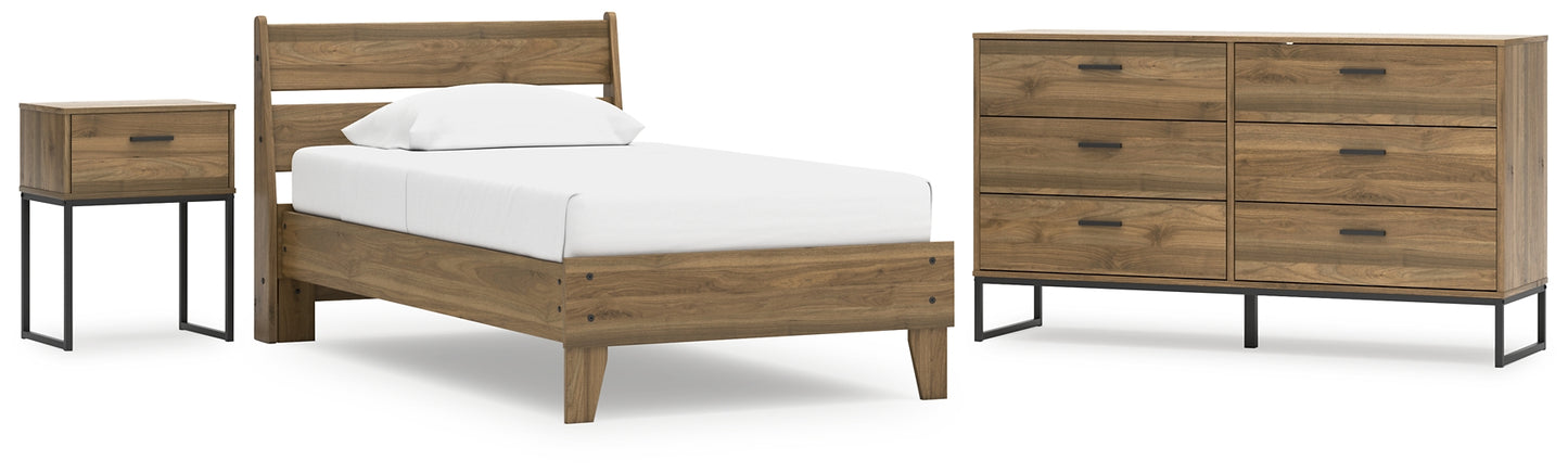 Deanlow  Platform Panel Bed With Dresser And Nightstand