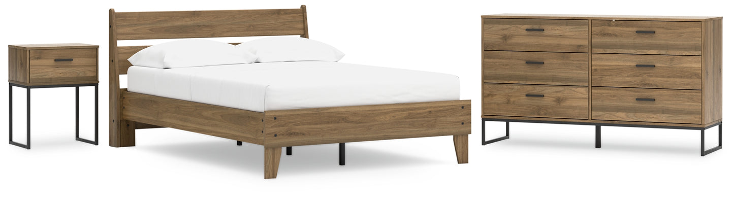 Deanlow  Platform Panel Bed With Dresser And Nightstand