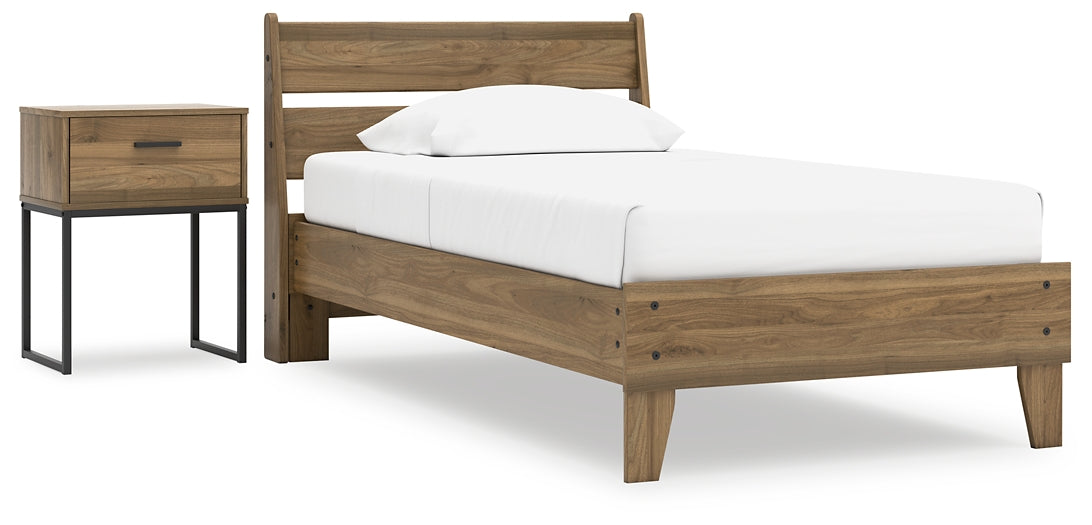 Deanlow  Platform Panel Bed With Nightstand