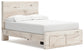 Lawroy  Panel Storage Bed With Mirrored Dresser And Nightstand