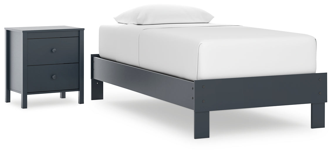 Simmenfort  Platform Bed With Nightstand