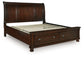 Porter California  Sleigh Storage Bed