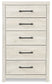 Cambeck  Panel Bed With 4 Storage Drawers With Mirrored Dresser, Chest And 2 Nightstands