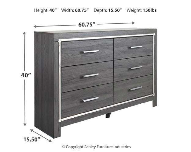 Lodanna /California King Upholstered Panel Headboard With Dresser