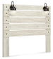 Cambeck  Panel Headboard With Mirrored Dresser And Chest