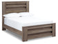 Zelen  Panel Bed With Mirrored Dresser And Chest
