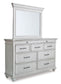 Kanwyn  Panel Bed With Storage With Mirrored Dresser, Chest And Nightstand