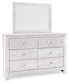 Paxberry  Panel Bed With Mirrored Dresser And Nightstand