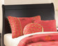 Huey Vineyard  Sleigh Headboard With Mirrored Dresser, Chest And 2 Nightstands