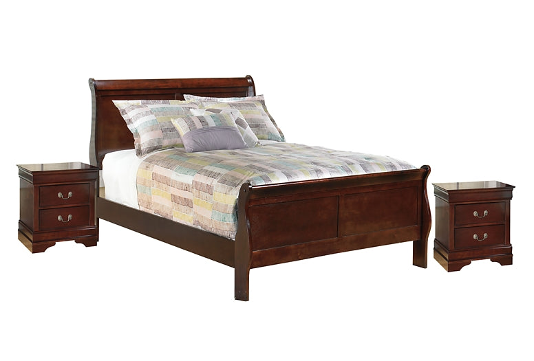 Alisdair  Sleigh Bed With 2 Nightstands