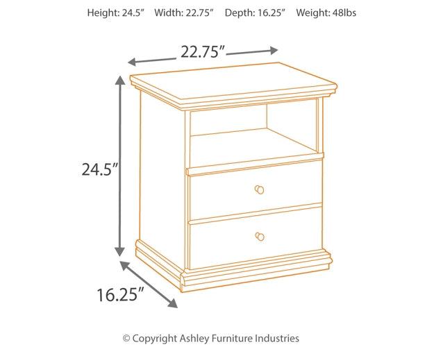 Maribel  Panel Bed With Mirrored Dresser, Chest And 2 Nightstands