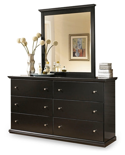 Maribel /California King Panel Headboard With Mirrored Dresser, Chest And Nightstand