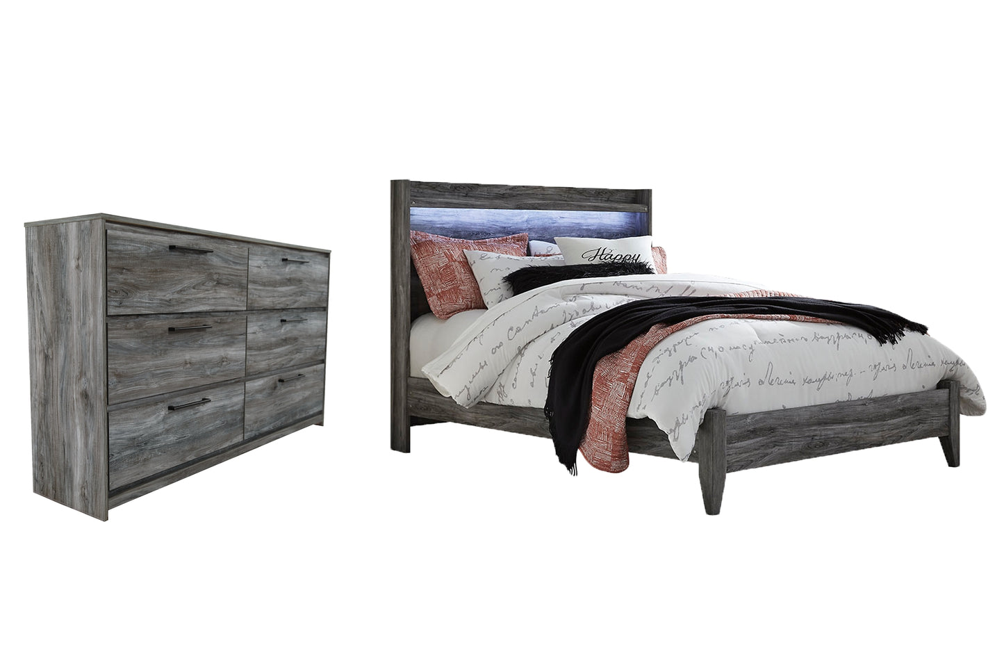 Baystorm  Panel Bed With Dresser