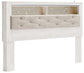 Altyra  Bookcase Headboard With Mirrored Dresser, Chest And Nightstand