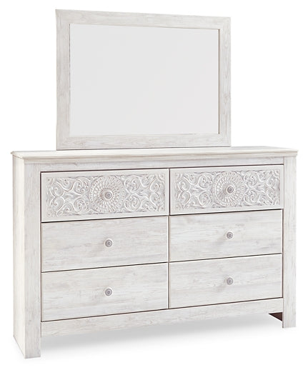 Paxberry  Panel Bed With Mirrored Dresser, Chest And Nightstand