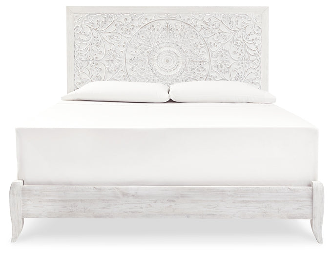 Paxberry  Panel Bed With Mirrored Dresser, Chest And Nightstand