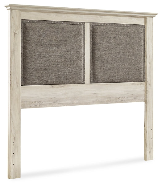 Cambeck  Upholstered Panel Headboard With Mirrored Dresser