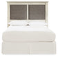 Cambeck  Upholstered Panel Headboard With Mirrored Dresser