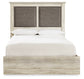 Cambeck  Upholstered Panel Bed With Mirrored Dresser