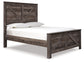 Wynnlow  Crossbuck Panel Bed With Mirrored Dresser, Chest And 2 Nightstands