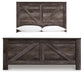 Wynnlow  Crossbuck Panel Bed With Mirrored Dresser, Chest And 2 Nightstands