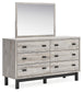 Vessalli  Panel Bed With Mirrored Dresser, Chest And Nightstand