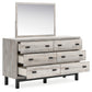 Vessalli  Panel Bed With Mirrored Dresser, Chest And Nightstand