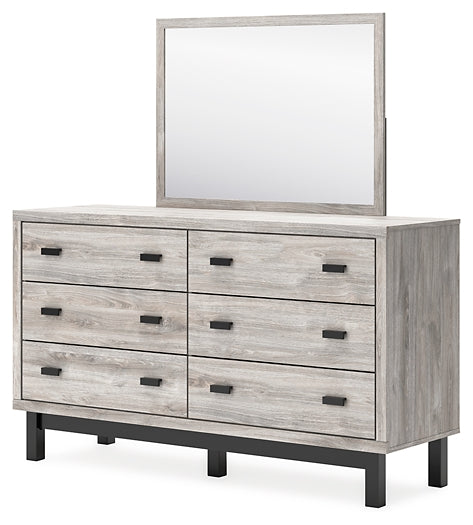 Vessalli  Panel Bed With Mirrored Dresser, Chest And Nightstand