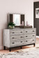 Vessalli  Panel Bed With Mirrored Dresser, Chest And Nightstand