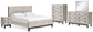 Vessalli  Panel Bed With Mirrored Dresser, Chest And Nightstand